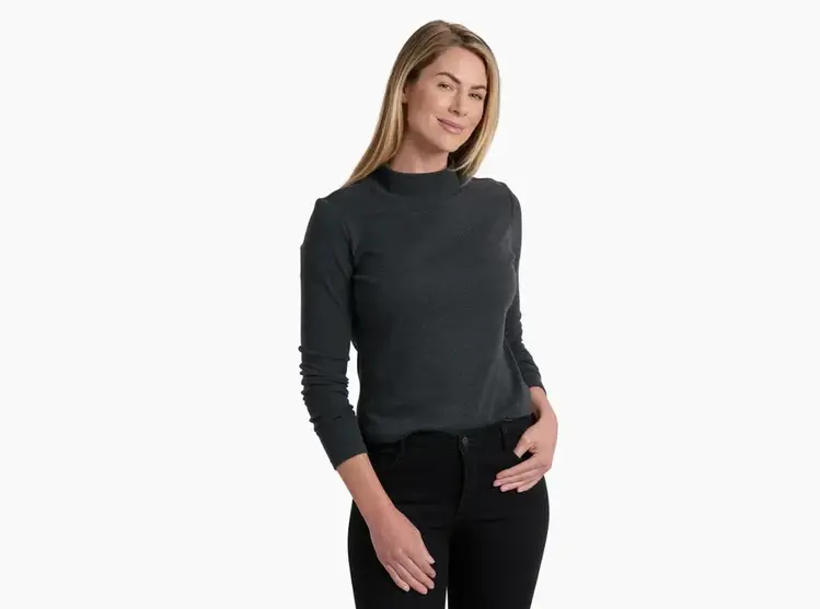 KUHL WOMEN'S VERONA RIBBED SHIRT | CHARCOAL