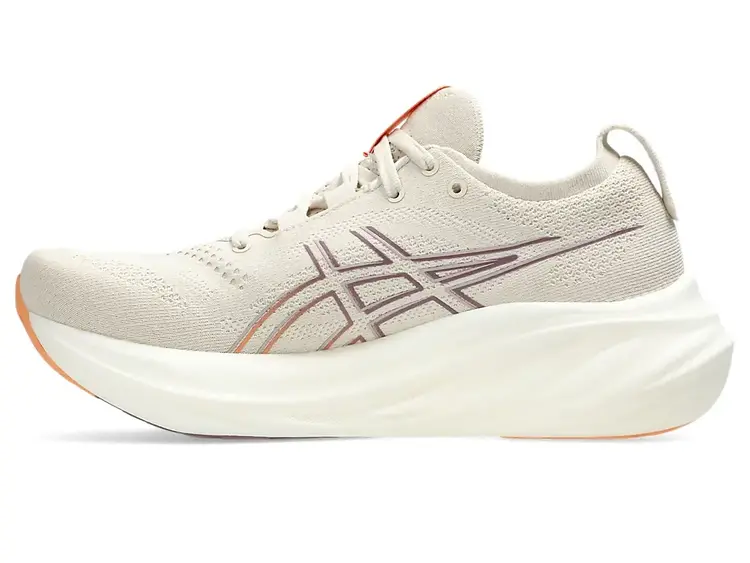 ASICS WOMEN'S GEL-NIMBUS 26 | OATMEAL/FADED ORANGE