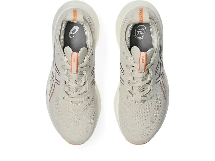 ASICS WOMEN'S GEL-NIMBUS 26 | OATMEAL/FADED ORANGE