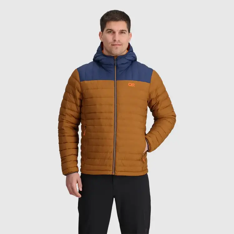 OUTDOOR RESEARCH MEN'S TRANSCENDENT DOWN HOODIE | BRONZE/CENOTE