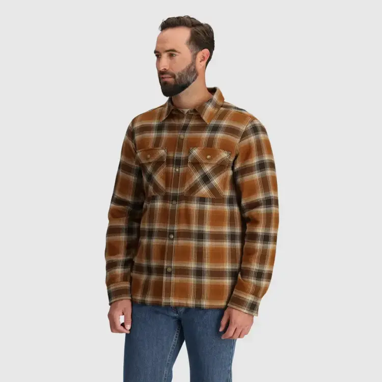OUTDOOR RESEARCH MEN'S FEEDBACK SHACKET | GROUNDED PLAID