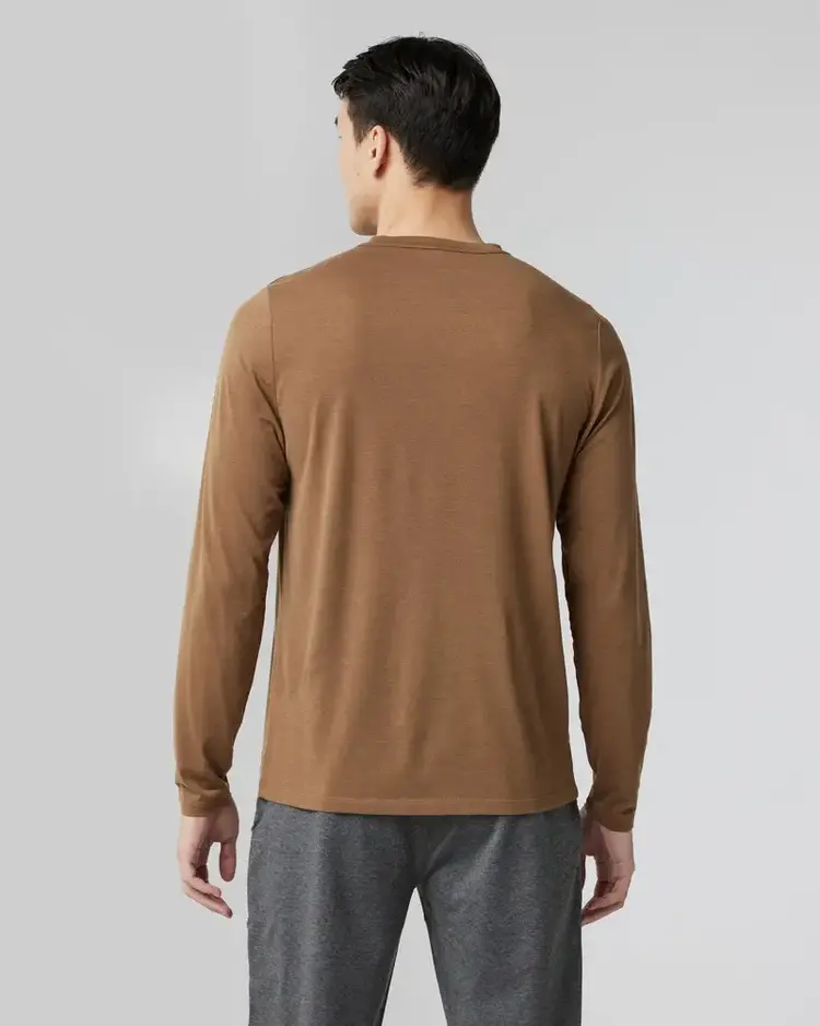 VUORI MEN'S L/S CURRENT TECH TEE | PECAN