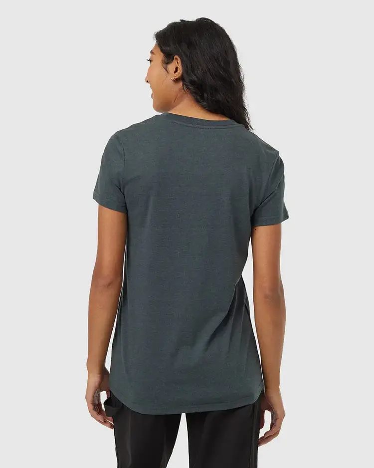 TENTREE WOMEN'S SNOWY TREES TEE | FOREST RIVER GREEN