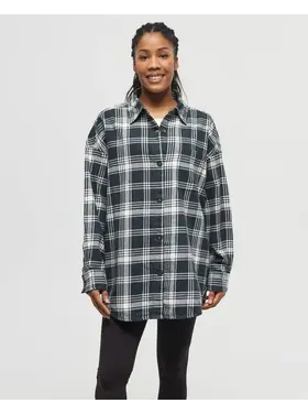 TENTREE WOMEN'S FERNWOOD FLANNEL | FOREST RIVER GREEN