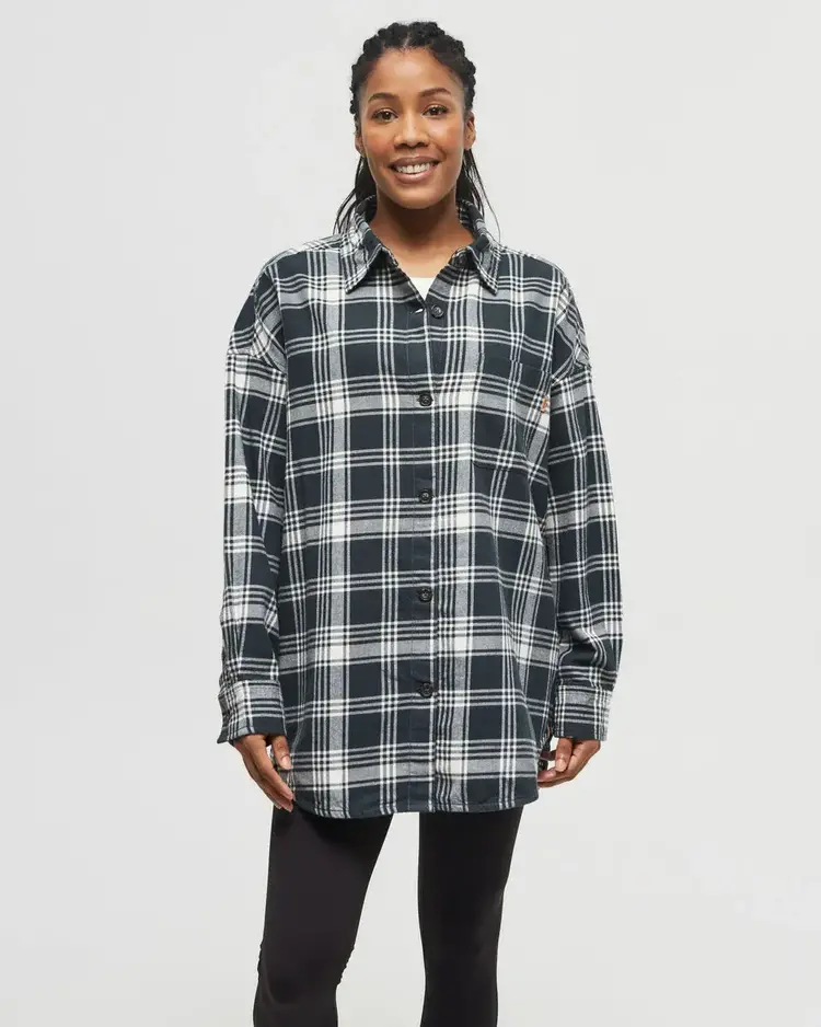 TENTREE WOMEN'S FERNWOOD FLANNEL | FOREST RIVER GREEN