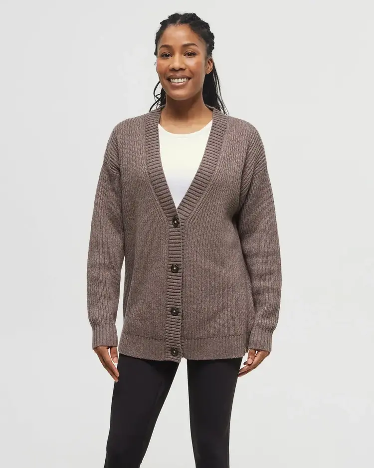 TENTREE WOMEN'S HIGHLINE OS BUTTON CARDIGAN | ELKWOOD