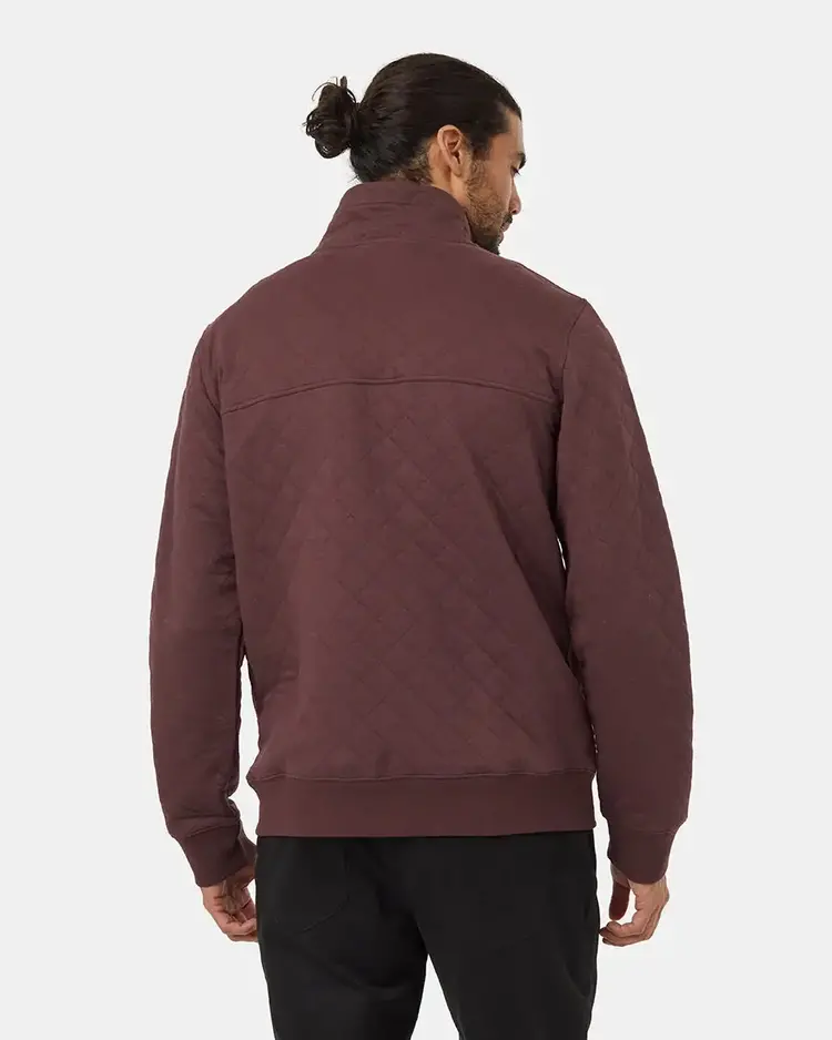 TENTREE MEN'S QUILTED FULL ZIP | DEEP MAHOGANY