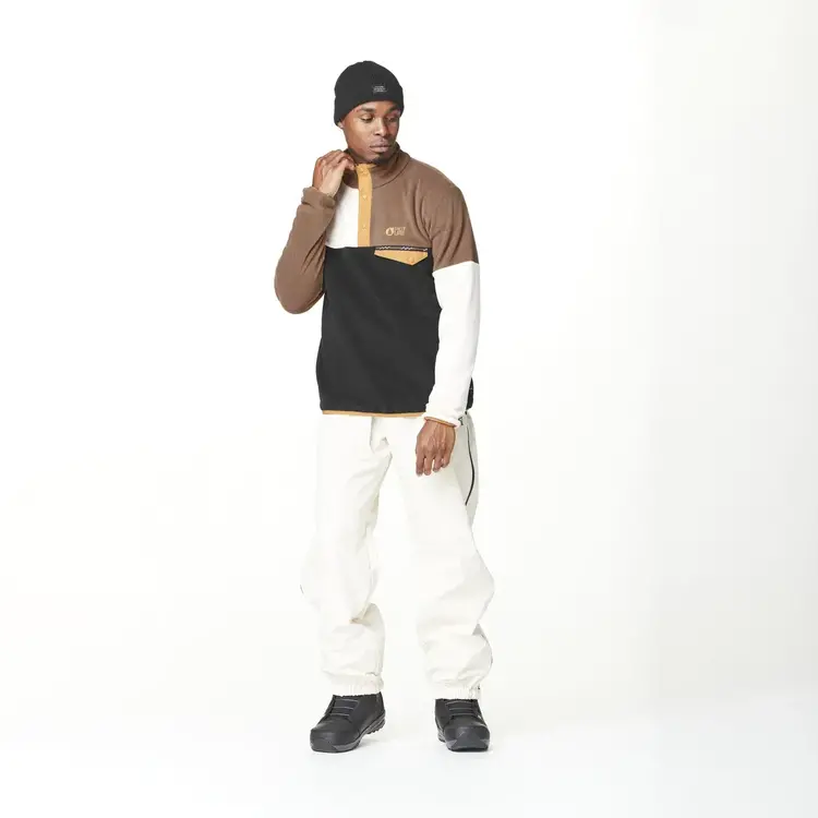 PICTURE ORGANIC MEN'S ARCCA 1/4 FLEECE | BLK VANILLA COCOA