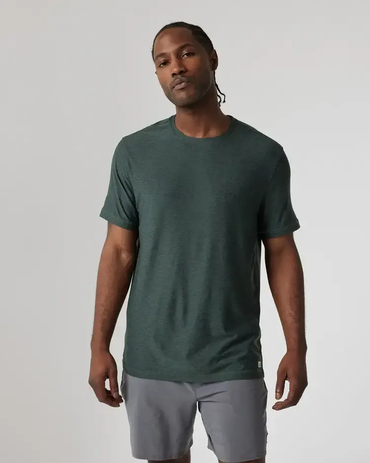 VUORI MEN'S STRATO TECH TEE | ASPEN HTHR