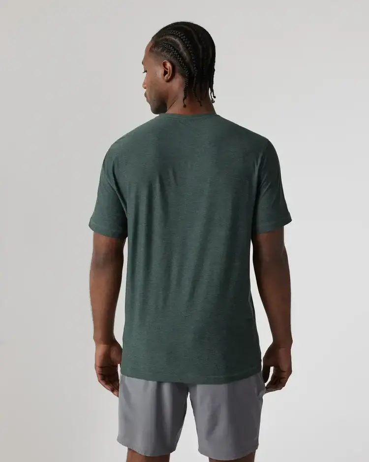 VUORI MEN'S STRATO TECH TEE | ASPEN HTHR
