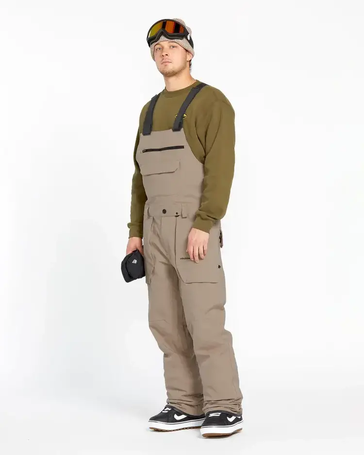 VOLCOM MEN'S ROAN BIB OVERALLS | CHESNUT BROWN