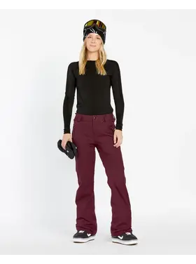 VOLCOM WOMEN'S GENUS STRETCH PANTS | BURGUNDY
