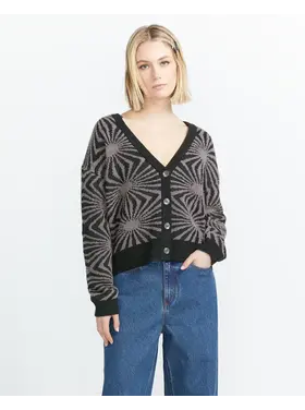 VOLCOM WOMEN'S EL SOLTARIA CARDIGAN | DARK GREY