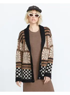 VOLCOM WOMEN'S RENT FREE CARDIGAN | VINTAGE BROWN