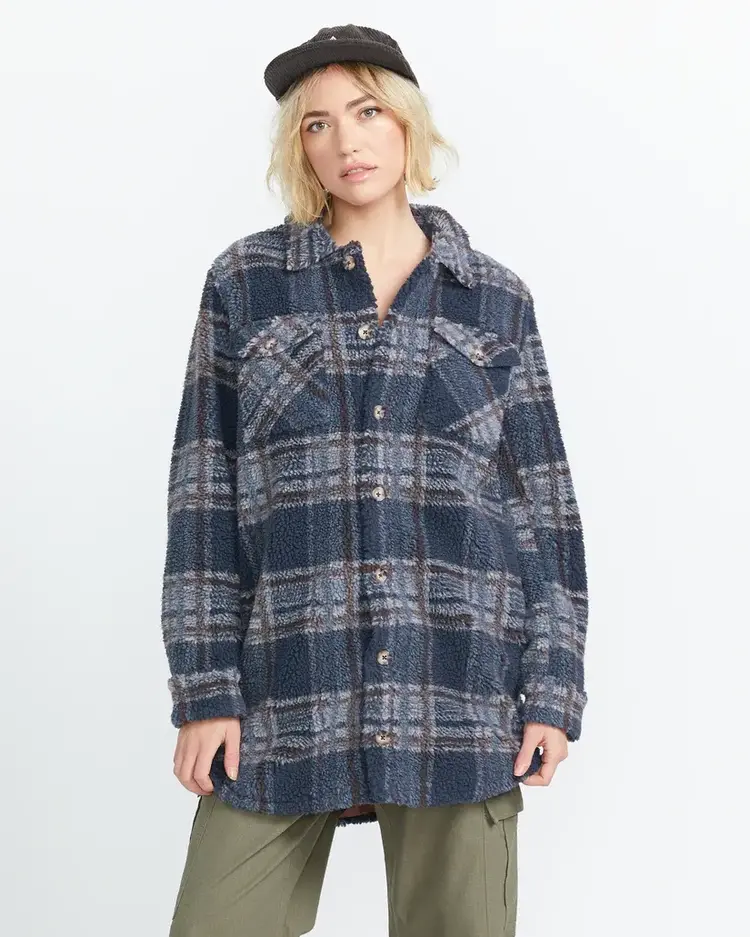 VOLCOM WOMEN'S SILENT SHERPA II JACKET | VINTAGE NAVY