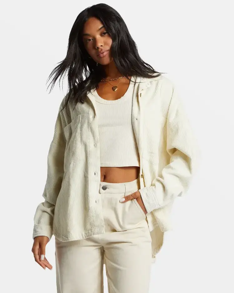 BILLABONG WOMEN'S STOKED ON YOU L/S | WHITE CAP