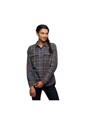 BLACK DIAMOND WOMEN'S PROJECT TWILL L/S | CHARCOAL/TUNDRA