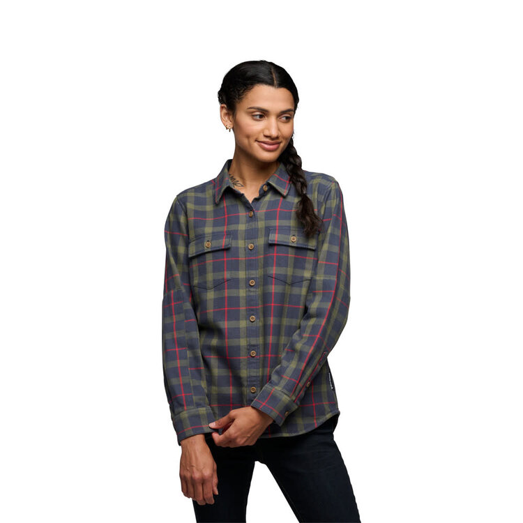 BLACK DIAMOND WOMEN'S PROJECT TWILL L/S | CHARCOAL/TUNDRA