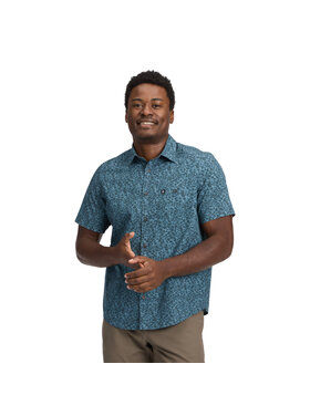 BLACK DIAMOND MEN'S WINGATE S/S SHIRT | CHARCOAL BD GLYPHS