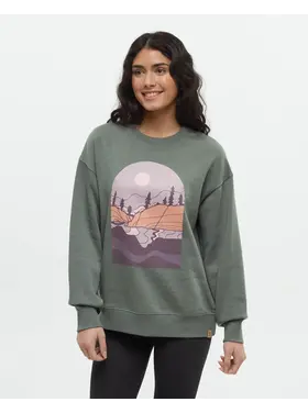 TENTREE WOMEN'S EMERALD EDGE CREW | AGAVE GREEN