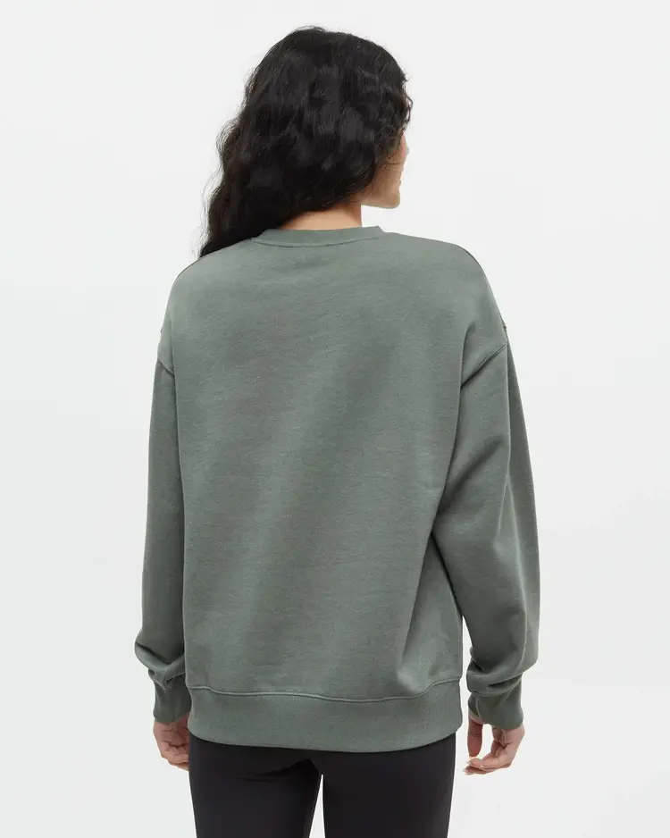 TENTREE WOMEN'S EMERALD EDGE CREW | AGAVE GREEN