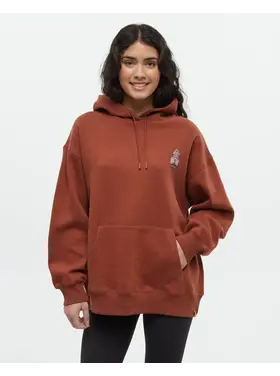 TENTREE WOMEN'S EMERALD EDGE OVERSIZED HOODIE | SEQUOIA