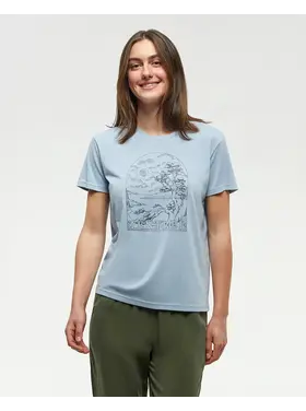 TENTREE WOMEN'S CLIFFTOP T-SHIRT | BLUE HAZE