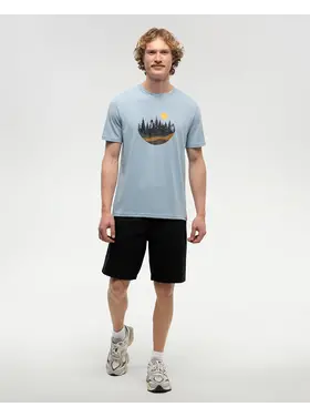 TENTREE MEN'S LOVE FLOURISHES TEE | BLUE HAZE/CYPRESS