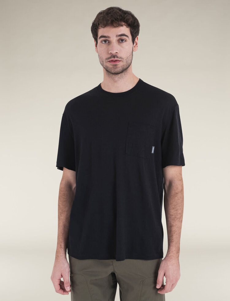 ICEBREAKER MEN'S MERINO 150 TECH LITE SS RELAXED POCKET TEE | BLACK
