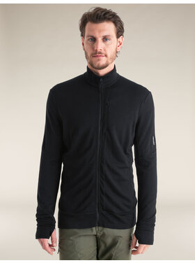 ICEBREAKER MEN'S MERINO 260 QUANTUM L/S ZIP JACKET | BLACK