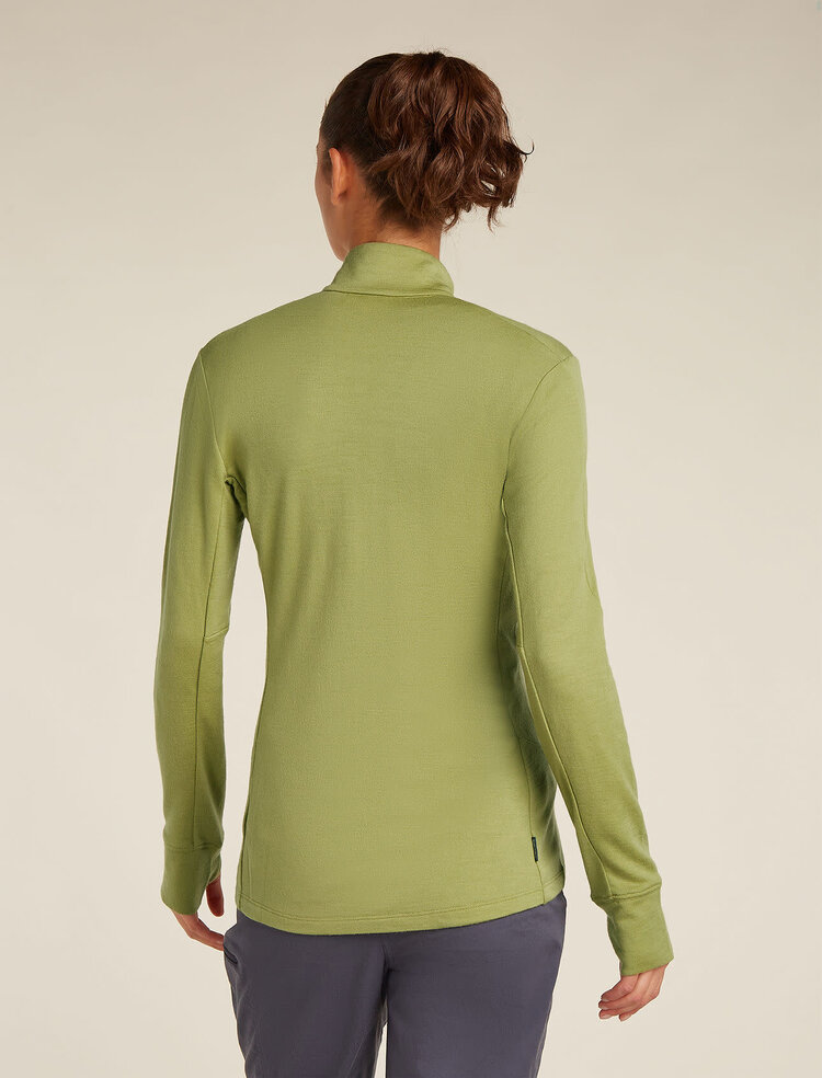 ICEBREAKER WOMEN'S MERINO 260 QUANTUM L/S ZIP JACKET | OLIVE