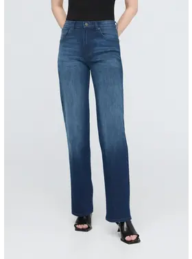DUER WOMEN'S DENIM+ HIGH RISE STRAIGHT | MOONLIGHT