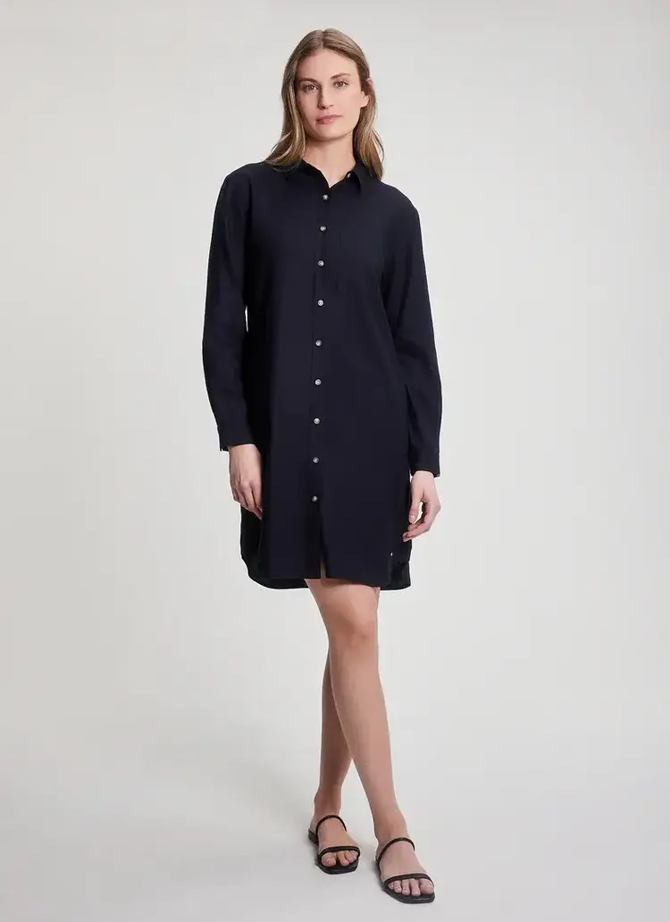 FIG WOMEN'S ALEXA SHIRT DRESS | BLACK