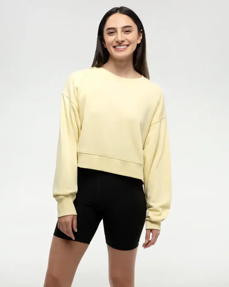 TENTREE WOMEN'S BLUFFS CROPPED CREW | SUNRAY