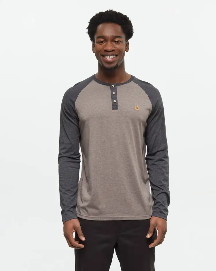 TENTREE MEN'S BAKER HENLEY L/S | FALCON HTHR