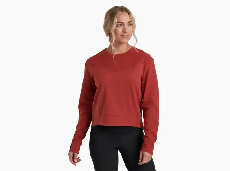 KUHL WOMEN'S LOLA PULLOVER SWEATSHIRT | SCARLET