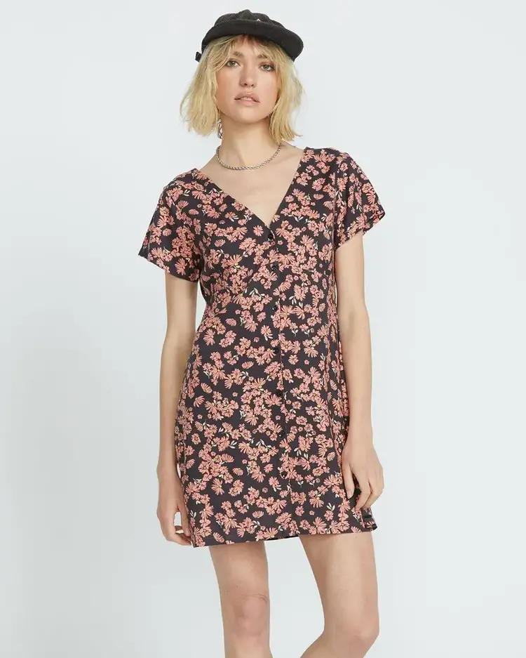 VOLCOM WOMEN'S CRUNK PUNK DRESS | BLACK