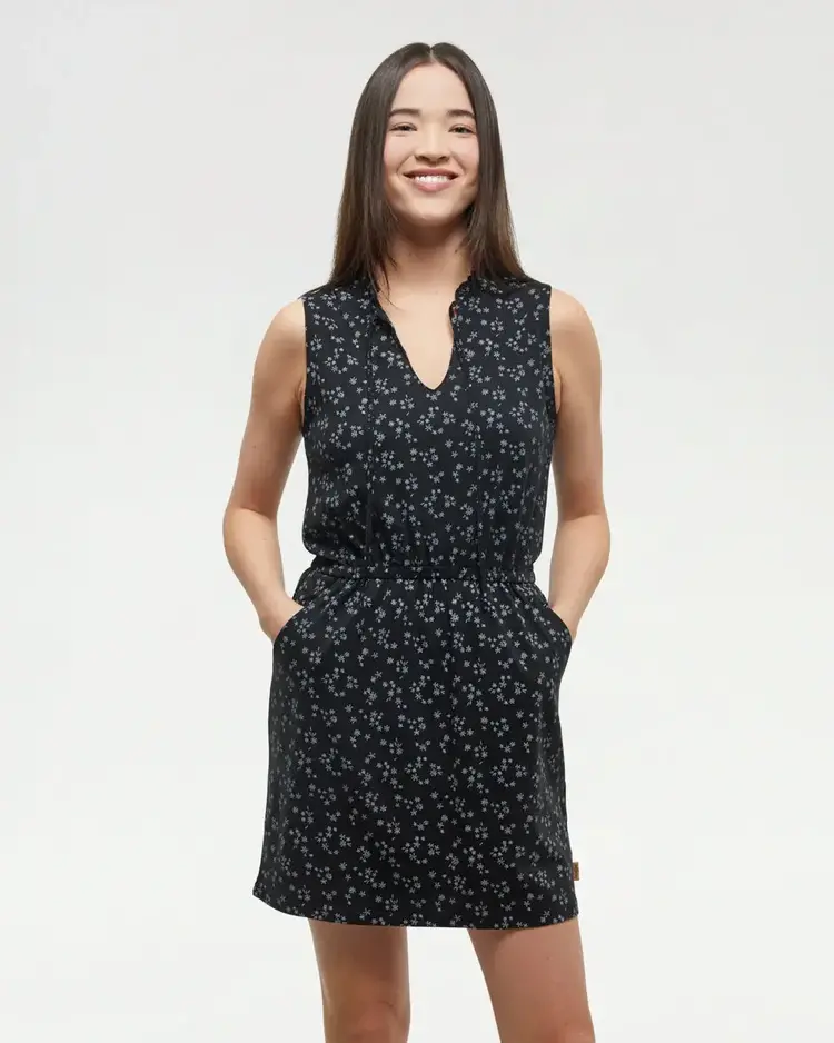 TENTREE WOMEN'S ARDEN DRESS | BLACK DAISY