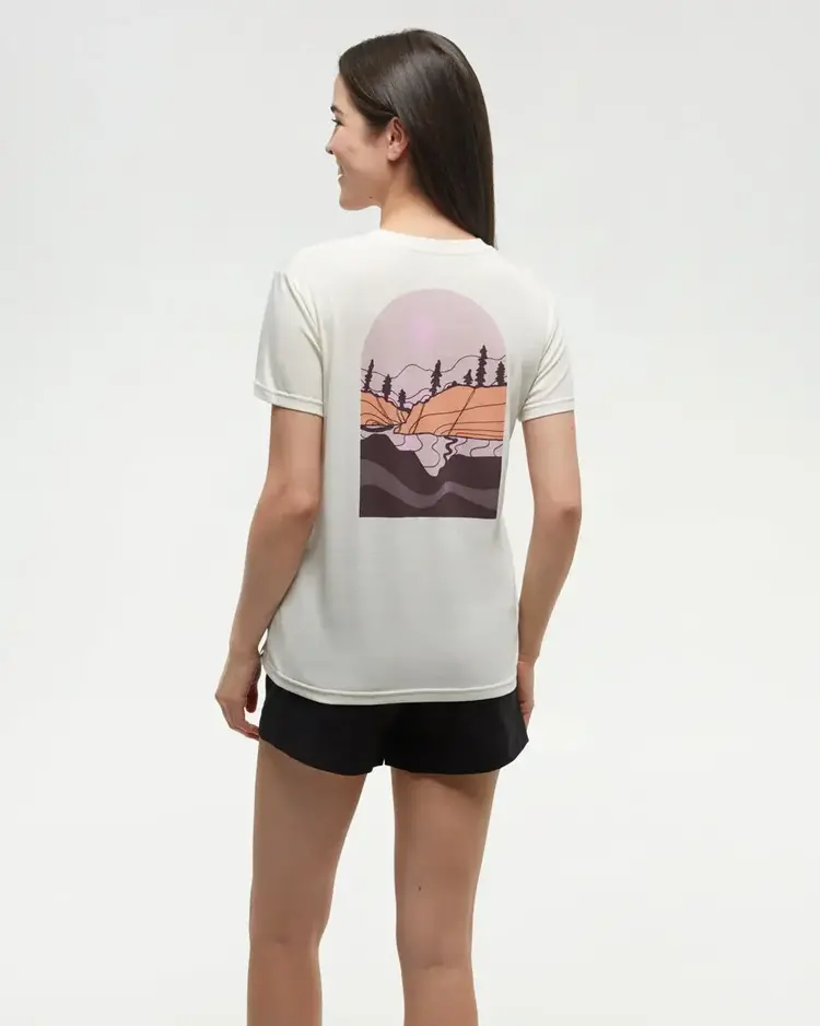 TENTREE WOMEN'S EMERALD EDGE ARCH T-SHIRT | UNDYED