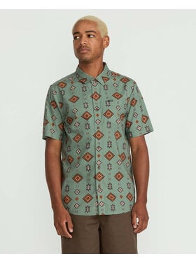 VOLCOM MEN'S DESERT DOBBY S/S SHIRT | LIGHT OLIVE
