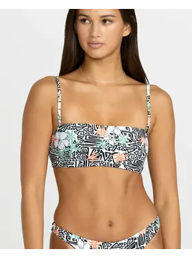 VOLCOM WOMEN'S SOL REBEL TUBE BANDEAU BIKINI TOP | STAR WHITE