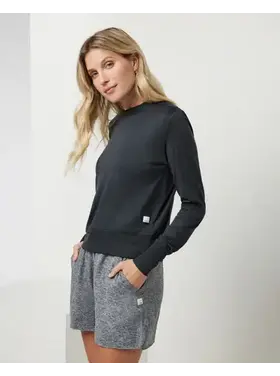 VUORI WOMEN'S DAYDREAM CREW | BLACK HTHR