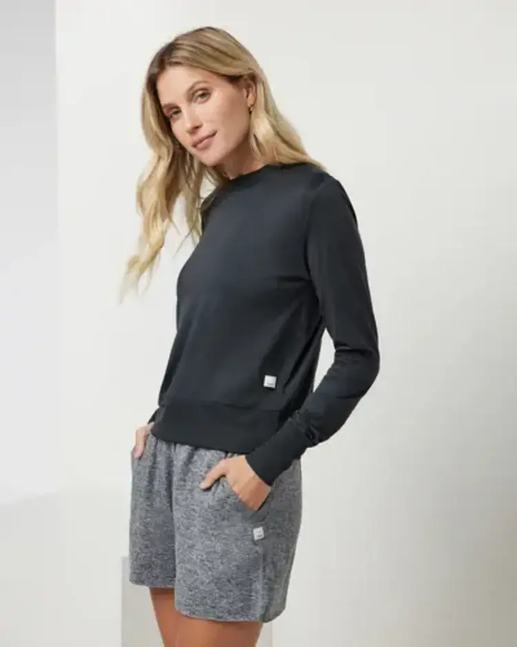 VUORI WOMEN'S DAYDREAM CREW | BLACK HTHR