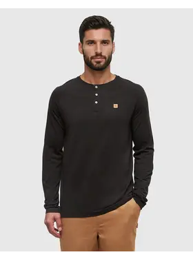 TENTREE MEN'S BAKER HENLEY L/S | BLACK