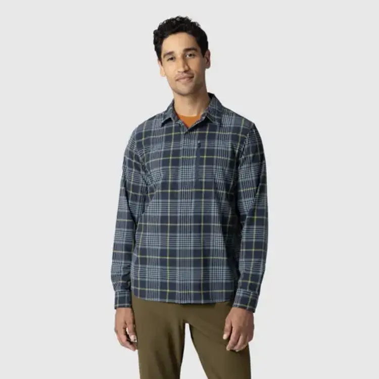 OUTDOOR RESEARCH MEN'S ASTROMAN L/S SUN SHIRT | DARK NAVY PLAID