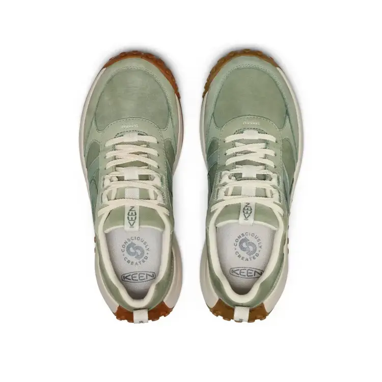 KEEN WOMEN'S KS86 LEATHER SNEAKER | LILY PAD/BIRCH