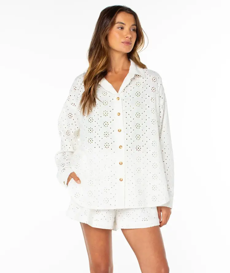 ROXY WOMEN'S MORNING TIME TOP | CLOUD DANCER