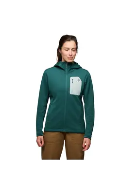 BLACK DIAMOND WOMEN'S DIVERGE F/Z HOODY | DEEP WOODS