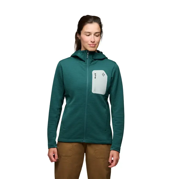 BLACK DIAMOND WOMEN'S DIVERGE F/Z HOODY | DEEP WOODS