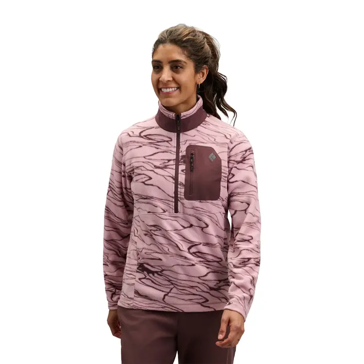 BLACK DIAMOND WOMEN'S RIFT H/Z FLEECE JACKET | ROSE/FIG